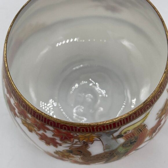 Vintage Japan Thin China Maple Leaf Silhouette Teacup Coffee Delicate Gi… - Picture 7 of 7